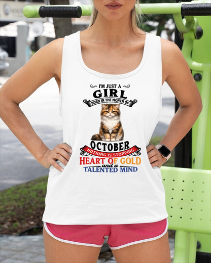 OCTOBER - NOTHING IS STOPPING THIS FLAMING SOUL - Birthday T Shirt For Woman - TRNN10 (SKU2605-74-10)