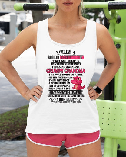 APRIL - YES, I'M A SPOILED GRANDDAUGHTER - GIFT FROM GRANDMA FOR GRANDDAUGHTER - TRNN04 (SKU09-96-04)