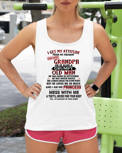 SEPTEMBER - I GET MY ATTITUDE FROM MY FREAKIN’ AWESOME GRANDPA - GIFT FROM GRANDPA - TRNN09 (SKU2603-36-09)