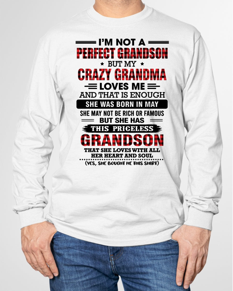 MAY - NOT PERFECT, JUST GRANDMA’S FAVORITE GRANDSON - FROM GRANDMA - TRNN05 (SKU2606-362-05)