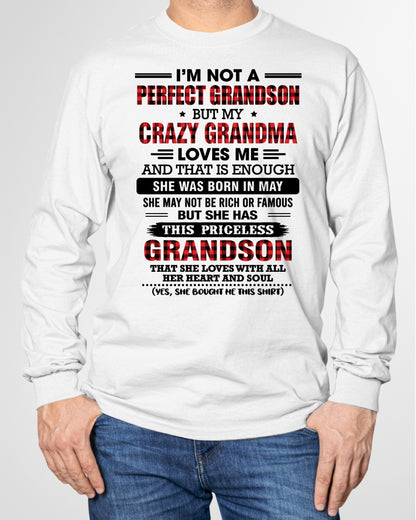 MAY - NOT PERFECT, JUST GRANDMA’S FAVORITE GRANDSON - FROM GRANDMA - TRNN05 (SKU2606-362-05)