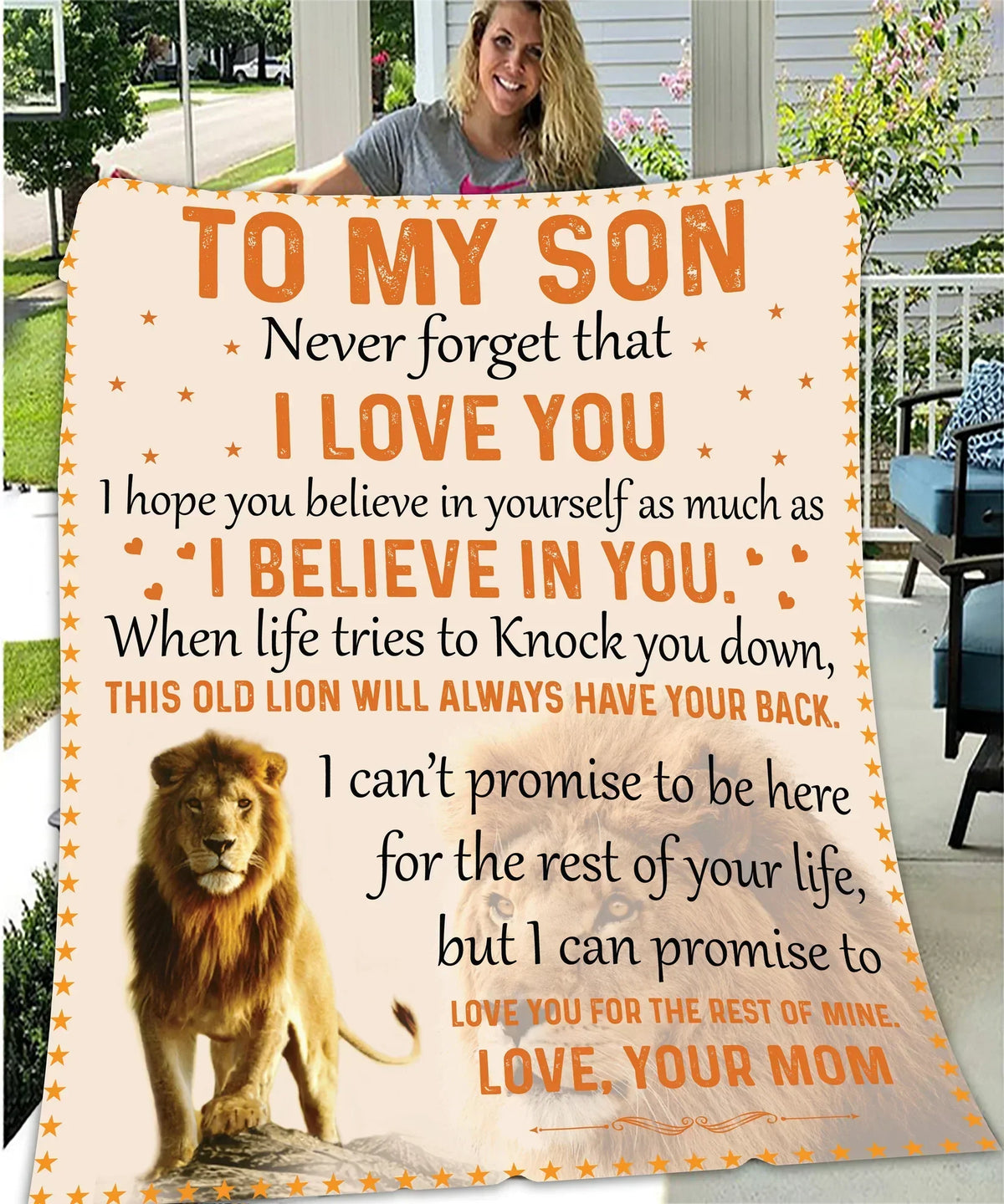 Son Never Forget Blanket - from mom