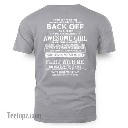 November – Awesome Girlfriend Born In November – Special gift for your Boyfriend – From Wife TRNN11 (SKU06-25-11)