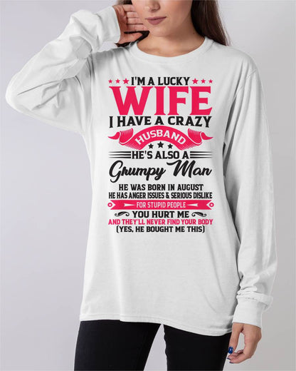 AUGUST - TO MY WIFE - I'M A LUCKY WIFE - GIFT FROM HUSBAND - TRNN08 (SKU10-136-08)
