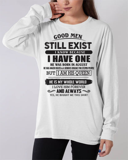 August - Good Men Still Exist - Perfect Gift For Girlfriend, Wife From Husband - TRNN08 (SKU07-166-08)