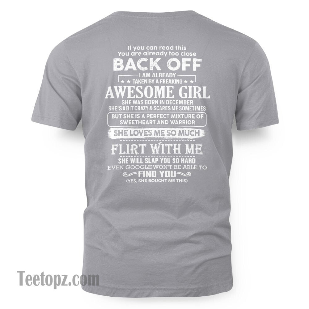 December – Awesome Girlfriend Born In December – Special gift for your Boyfriend – From Wife TRNN12 (SKU06-25-12)