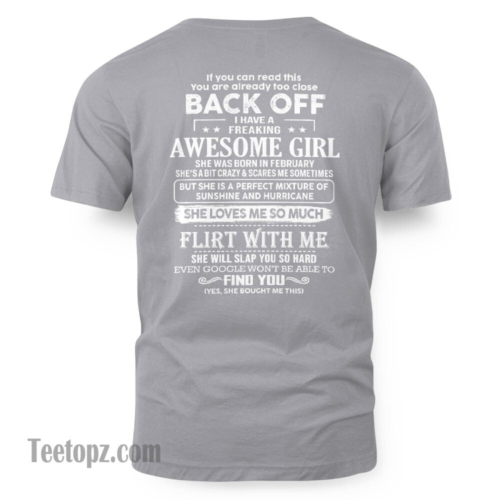 February – Awesome Girlfriend Born In February – Special gift for your Boyfriend – From Wife TRNN02 (SKU06-17-02)