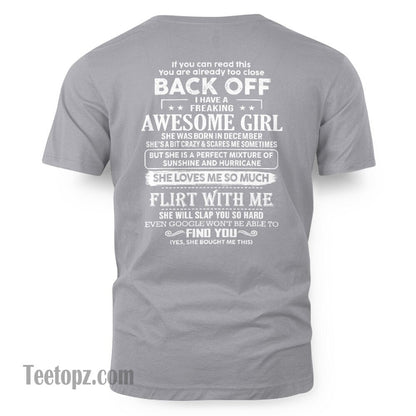 December – Awesome Girlfriend Born In December – Special gift for your Boyfriend – From Wife TRNN12 (SKU06-17-12)