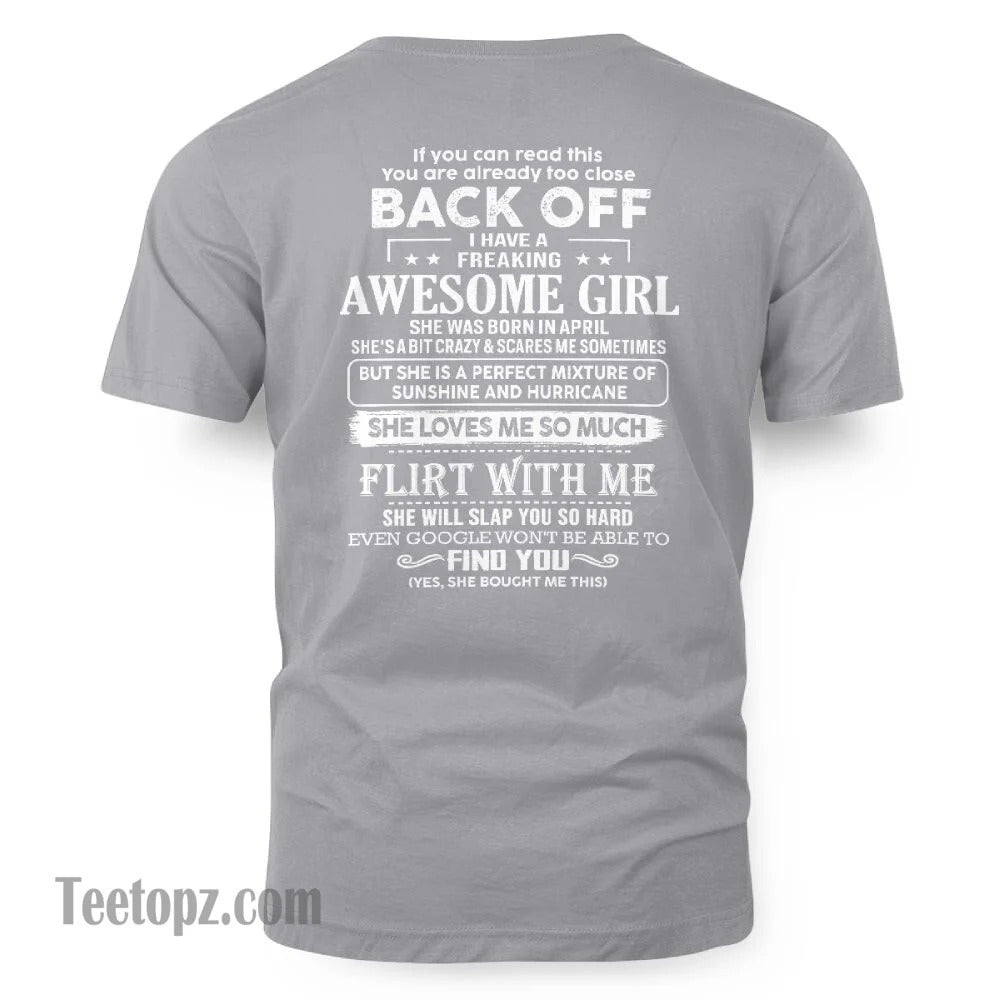 April – Awesome Girlfriend Born In April – Special gift for your Boyfriend – From Wife TRNN04 (SKU06-17-04)