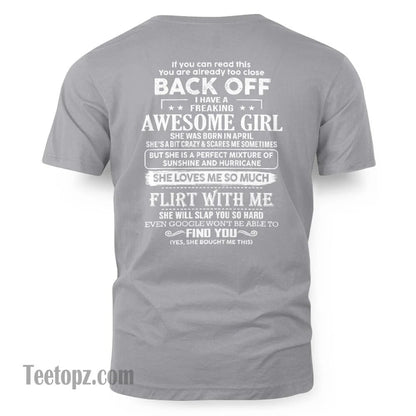 April – Awesome Girlfriend Born In April – Special gift for your Boyfriend – From Wife TRNN04 (SKU06-17-04)