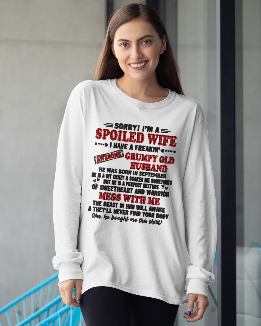 September - Spoiled Wife of Grumpy Old Husband - Special Gift For Your Wife From Husband - TRNN09 (SKU12-111-09)