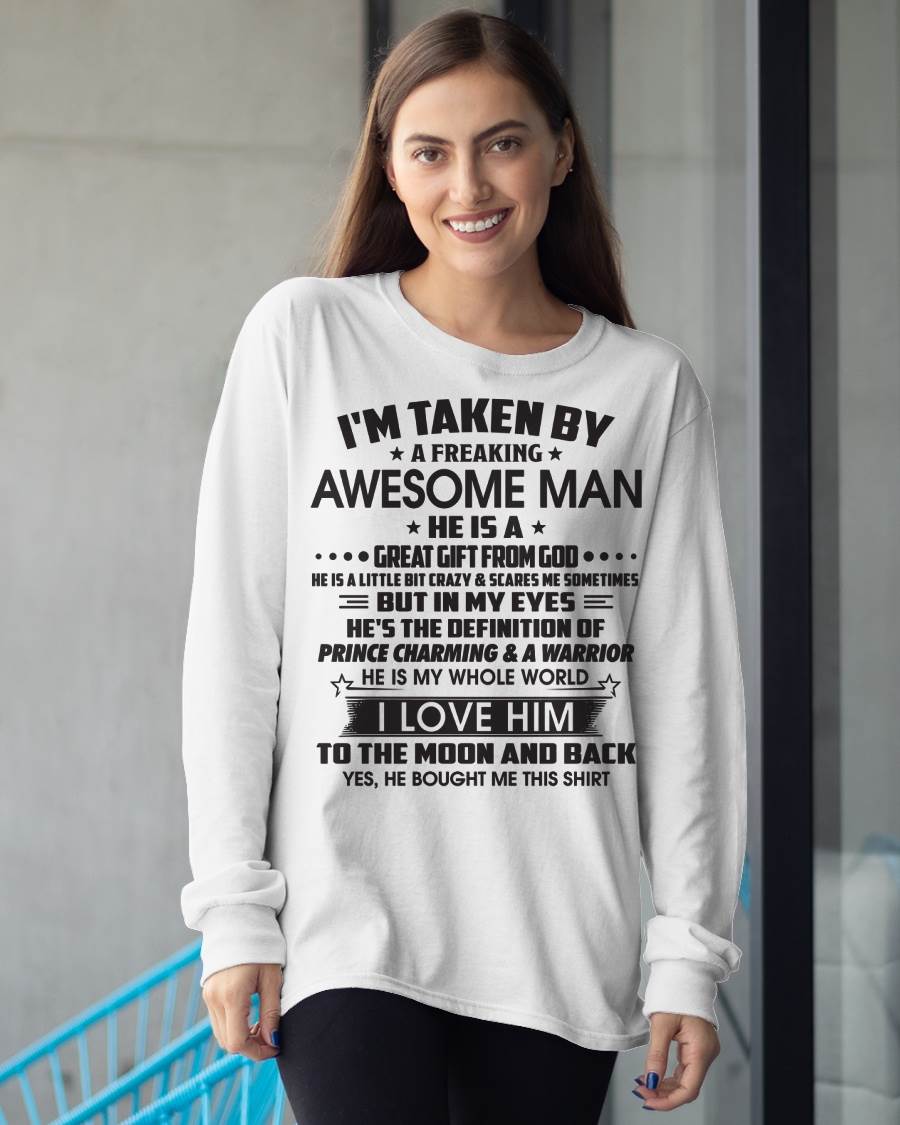 I'M TAKEN BY A FREAKING AWESOME MAN HE IS A GREAT GIFT FROM GOD - FROM HUSBAND - TRNN00 (SKU26T-01234-00)