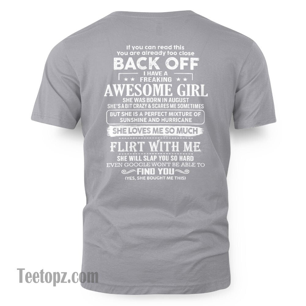 August – Awesome Girlfriend Born In August – Special gift for your Boyfriend – From Wife TRNN08 (SKU06-17-08)