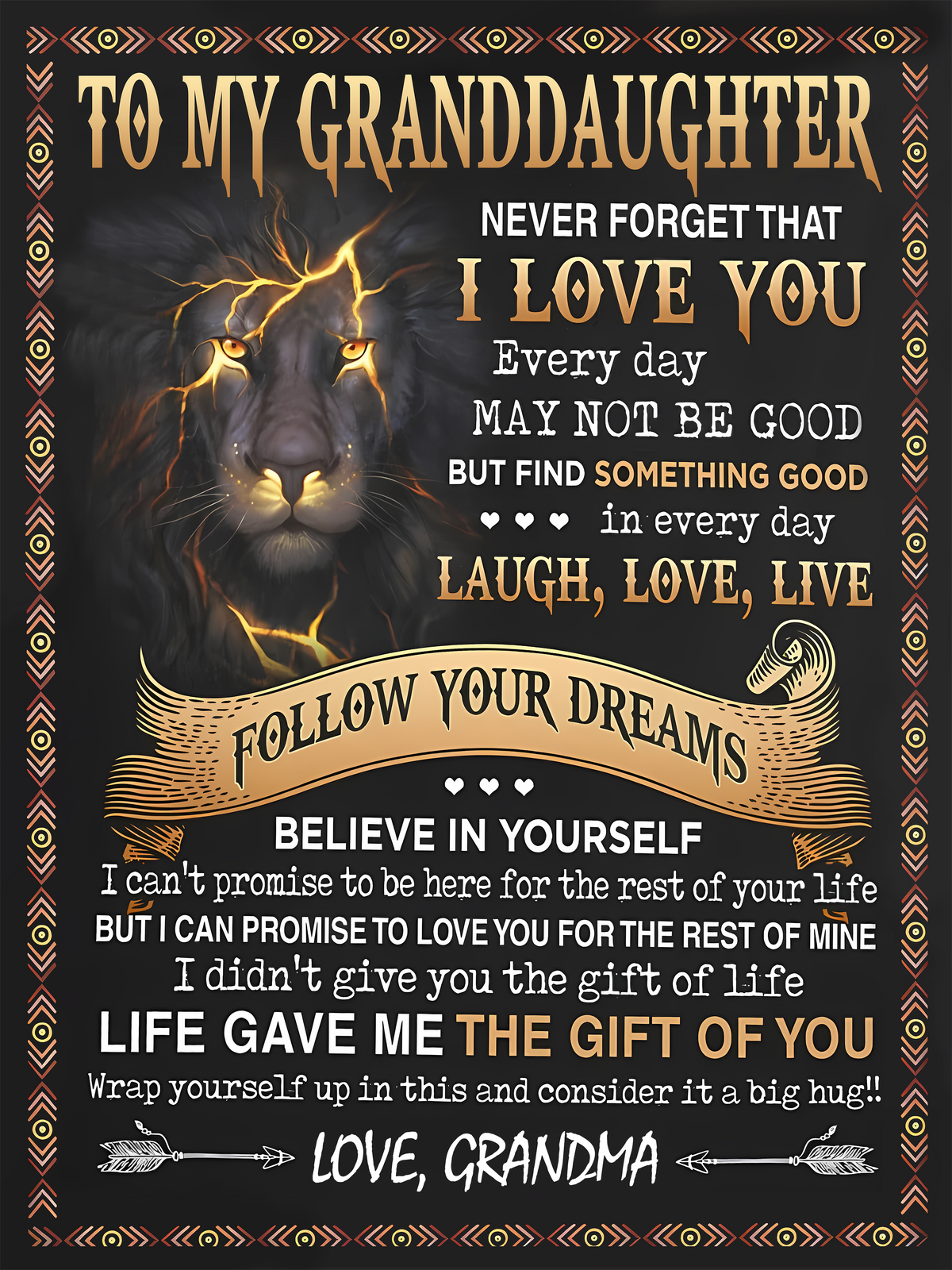 Special Gift For Your Granddaughter Blanket - From Grandma (SKUB09-41)