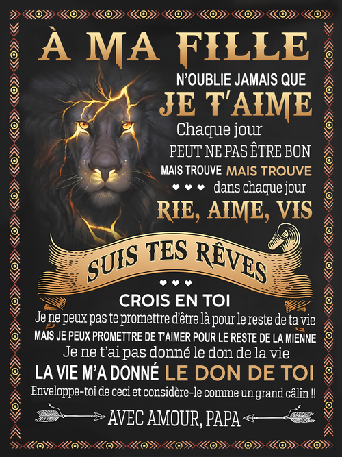 Cadeau Spécial Pour Ta Fille Couverture - De Papa (SKUB09-91)