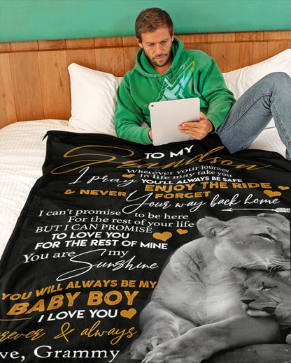 Special Gift For Your Grandson Blanket - From Grammy (SKUB07-46)