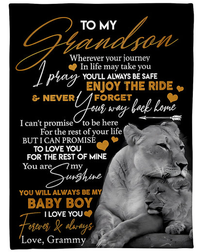 Special Gift For Your Grandson Blanket - From Grammy (SKUB07-46)