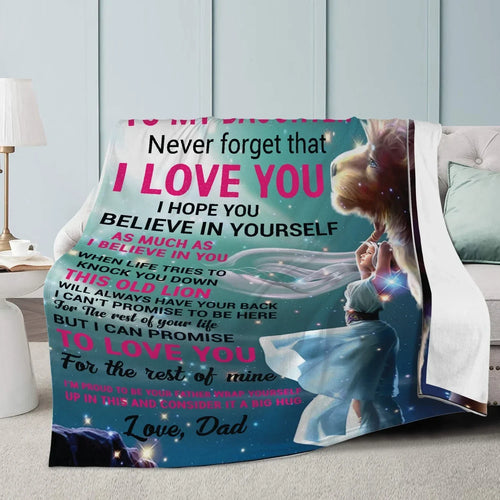 Daughter Never Forget Blanket - from dad (SKUB07-27)