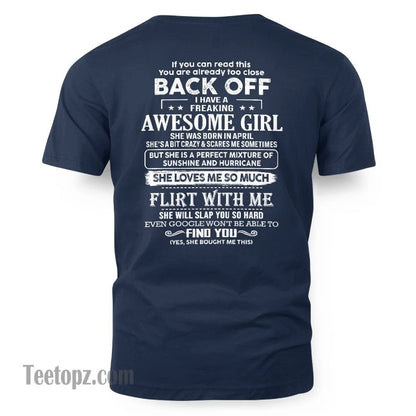 April – Awesome Girlfriend Born In April – Special gift for your Boyfriend – From Wife TRNN04 (SKU06-17-04)