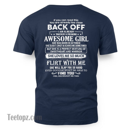 October – Awesome Girlfriend Born In October – Special gift for your Boyfriend – From Wife TRNN10 (SKU06-25-10)