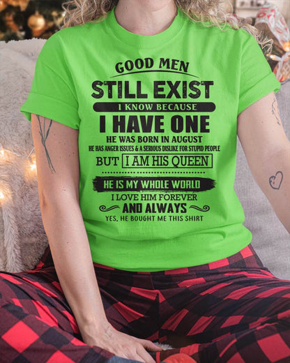 August - Good Men Still Exist - Perfect Gift For Girlfriend, Wife From Husband - TRNN08 (SKU07-166-08)