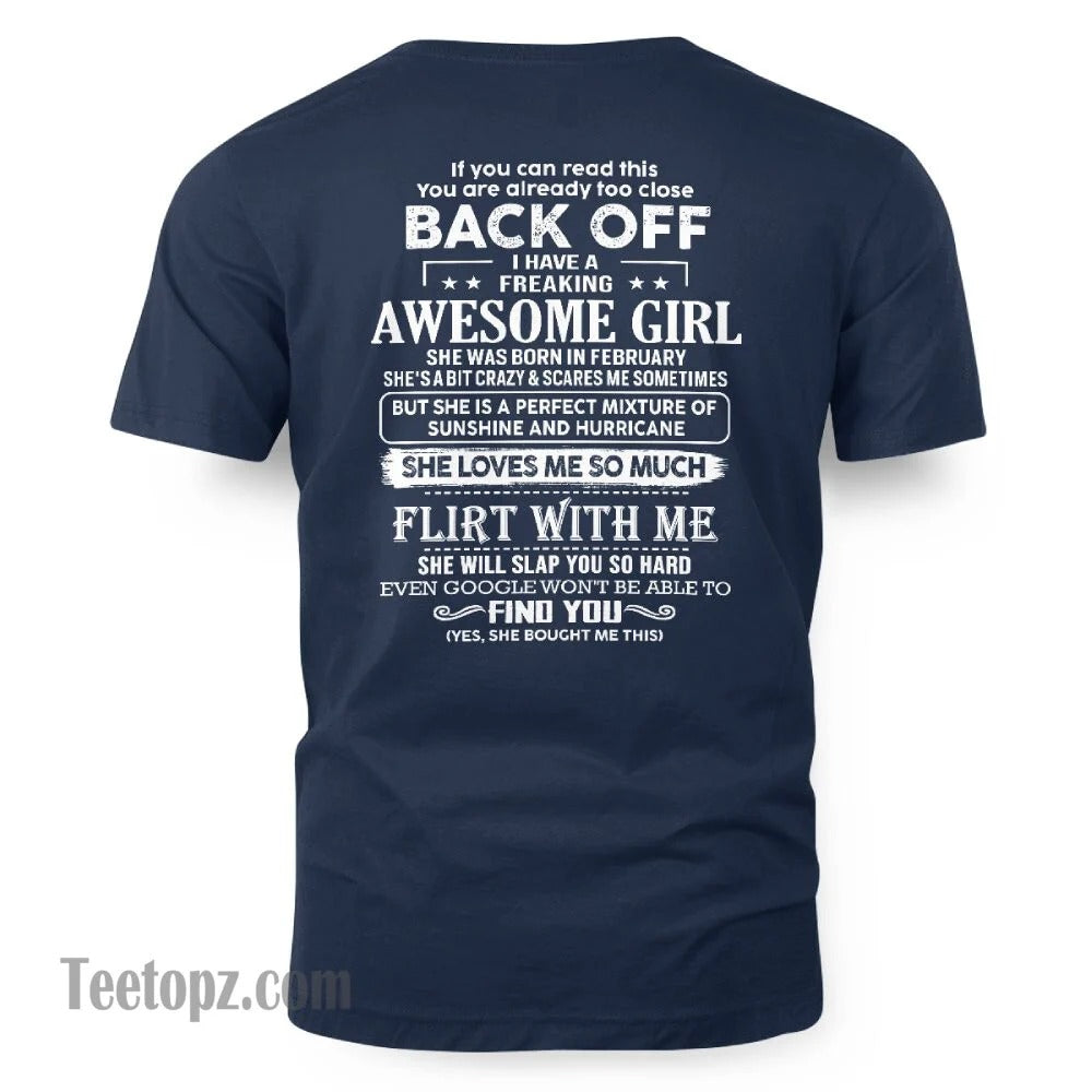 February – Awesome Girlfriend Born In February – Special gift for your Boyfriend – From Wife TRNN02 (SKU06-17-02)