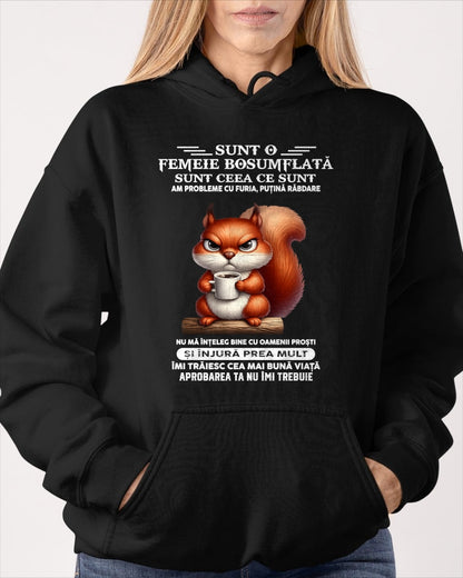 SUNT O FEMEIE BOSUMFLATĂ - Tricou de ziua de naștere pentru femeie - RO/TRNN00 (SKU2605-374-00)