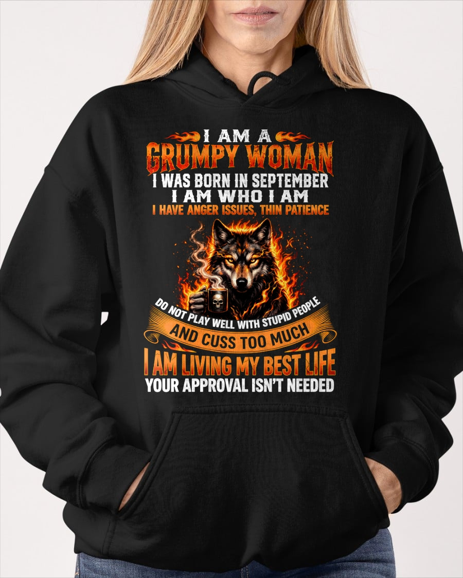 SEPTEMBER - I AM WHO I AM - BIRTHDAY T-SHIRT FOR WOMEN - TRNN09 (SKU2607-206-09)
