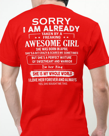 April - Awesome girl - Perfect gift for your boyfriend - (SKU04-86-04) - From Wife TRNN04