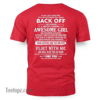 August – Awesome Girlfriend Born In August – Special gift for your Boyfriend – From Wife TRNN08 (SKU06-25-08)