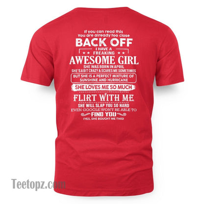 April – Awesome Girlfriend Born In April – Special gift for your Boyfriend – From Wife TRNN04 (SKU06-17-04)