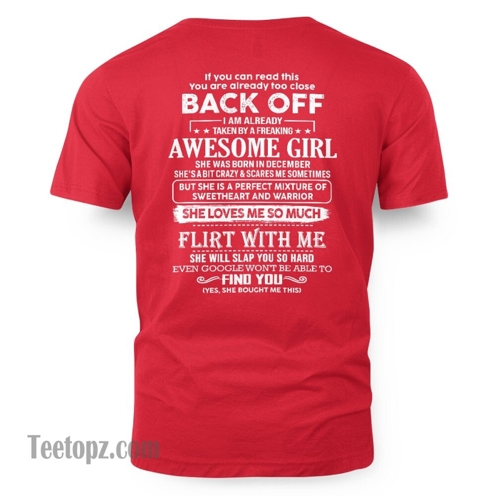 December – Awesome Girlfriend Born In December – Special gift for your Boyfriend – From Wife TRNN12 (SKU06-25-12)