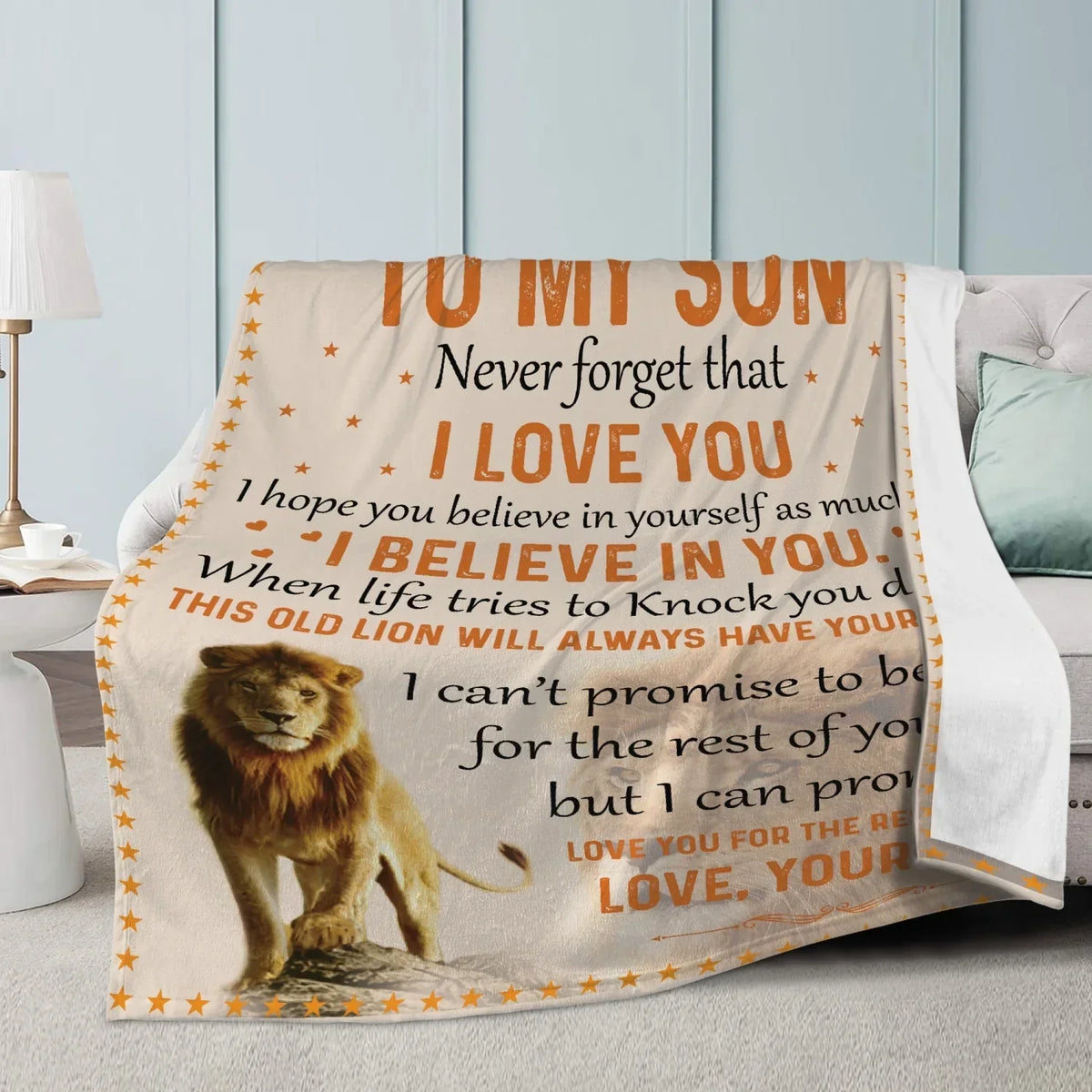 Son Never Forget Blanket - from mom
