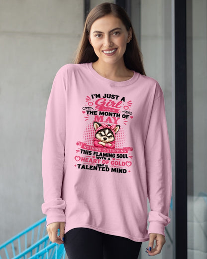 MAY - NOTHING IS STOPPING THIS FLAMING SOUL - Birthday T Shirt For Woman - TRNN05 (SKU2605-66-05)