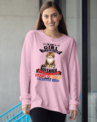 NOVEMBER - NOTHING IS STOPPING THIS FLAMING SOUL - Birthday T Shirt For Woman - TRNN11 (SKU2605-74-11)