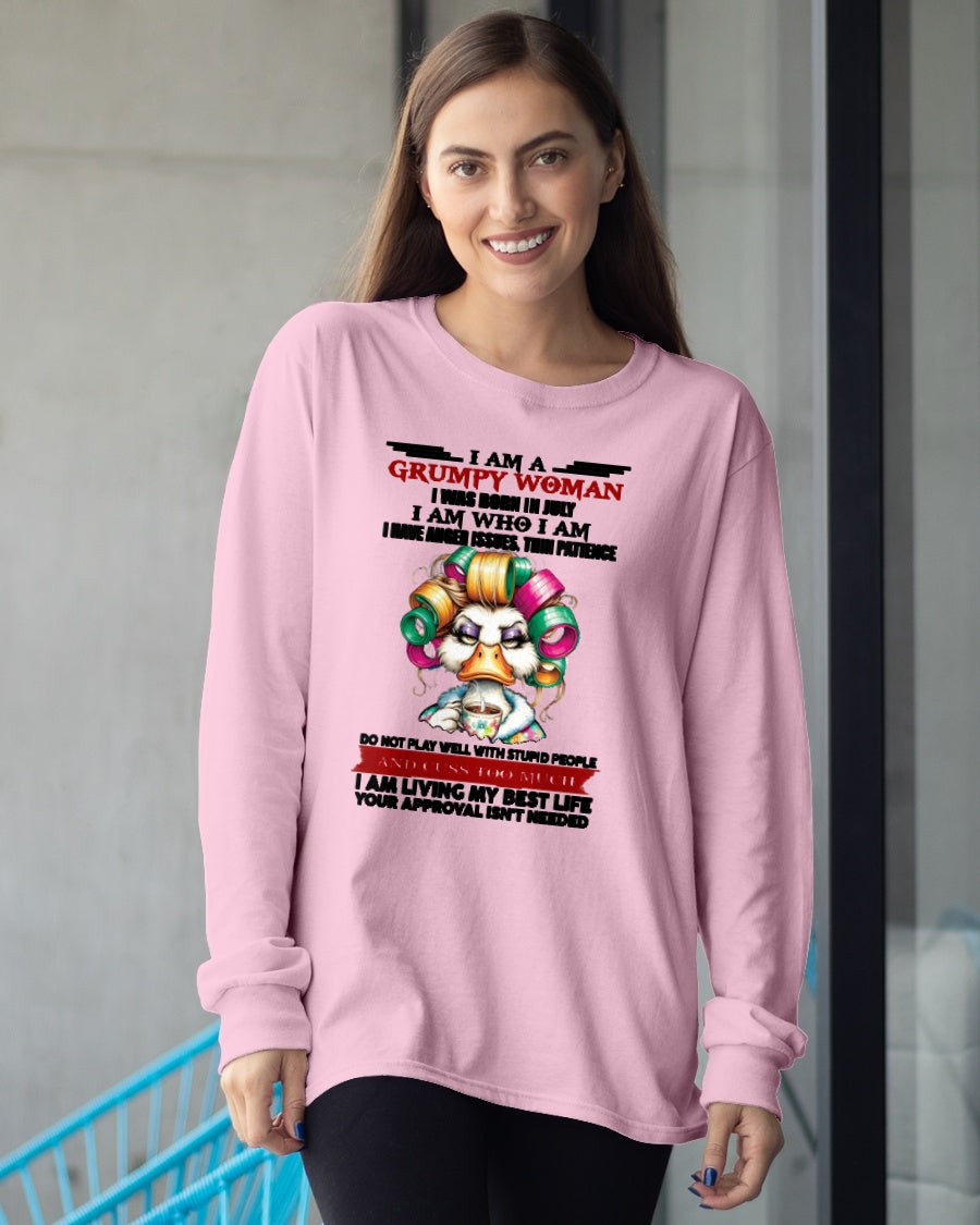 JULY - GRUMPY WOMAN - BIRTHDAY SHIRT FOR WOMEN - TRNN07 (SKU26T-01-22-07)