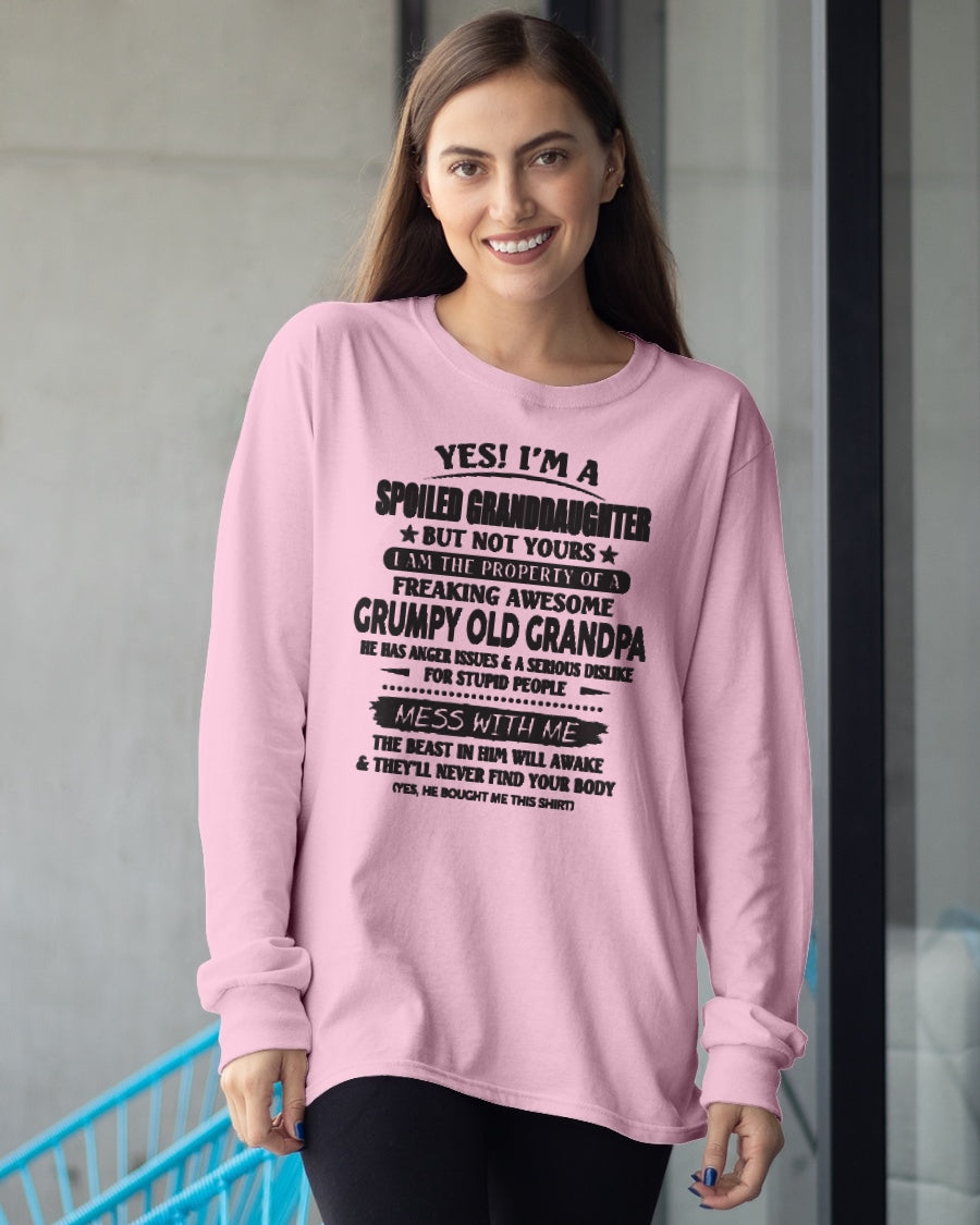 Spoiled Granddaughter of a Grumpy Grandpa Shirt – From Grandpa to Granddaughter TRNN00 (SKU07-130-00)