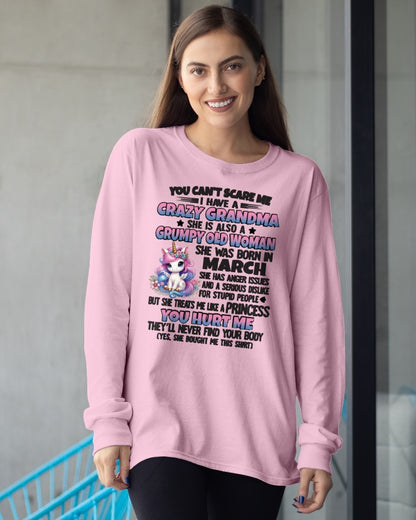 MARCH - YOU CAN'T SCARE ME - GIFT FROM GRANDMA FOR GRANDDAUGHTER - TRNN03 (SKU09-106-03)