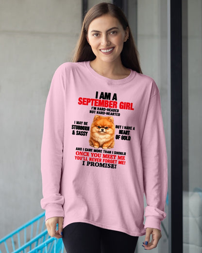 SEPTEMBER - I'M HARD-HEADED NOT HARD-HEARTED - Birthday T Shirt For Woman - TRNN09 (SKU2604-230-09)