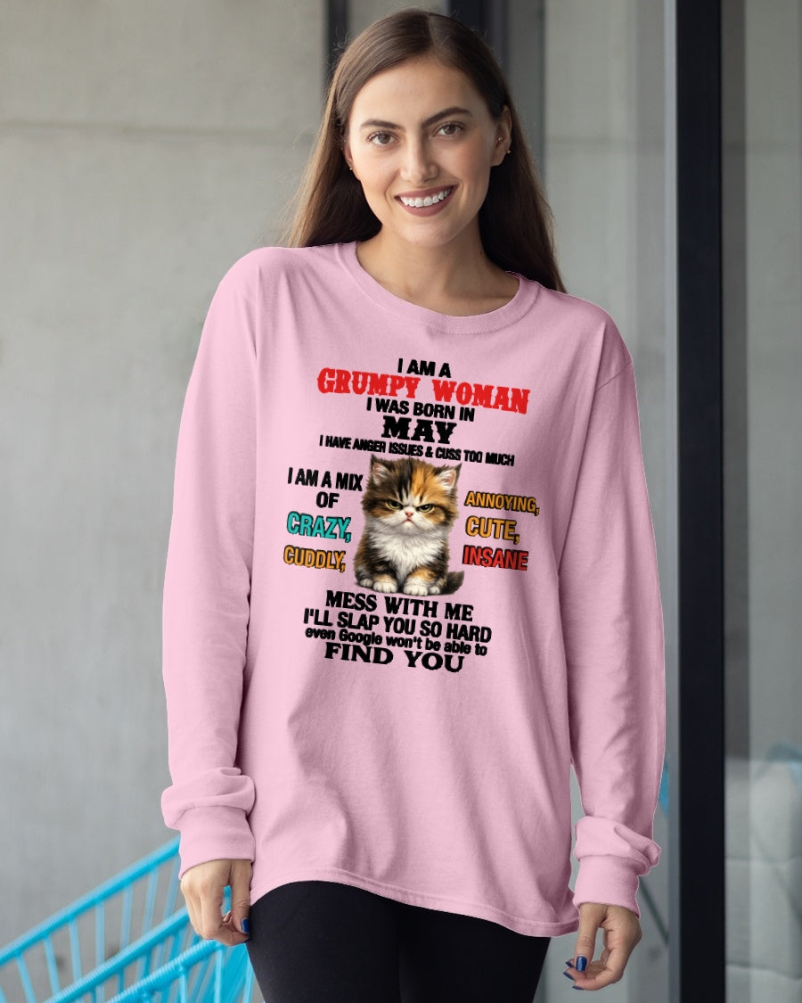 MAY - I AM A GRUMPY WOMAN - Birthday T Shirt For Woman - TRNN05 (SKU2604-118-05)