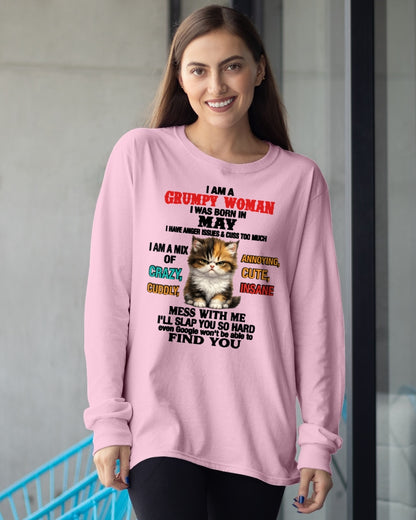 MAY - I AM A GRUMPY WOMAN - Birthday T Shirt For Woman - TRNN05 (SKU2604-118-05)