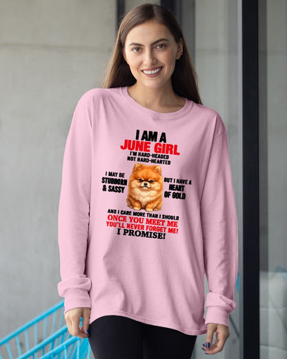 JUNE - I'M HARD-HEADED NOT HARD-HEARTED - Birthday T Shirt For Woman - TRNN06 (SKU2604-230-06)