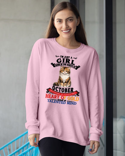 OCTOBER - NOTHING IS STOPPING THIS FLAMING SOUL - Birthday T Shirt For Woman - TRNN10 (SKU2605-74-10)