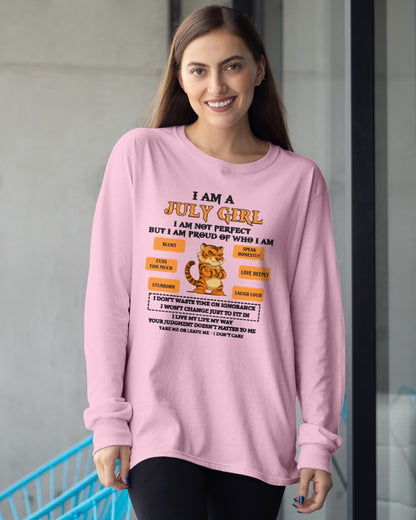 JULY - I AM A GIRL - BIRTHDAY GIFT T-SHIRT FOR WOMEN - TRNN07 (SKU26T-01-62-07)