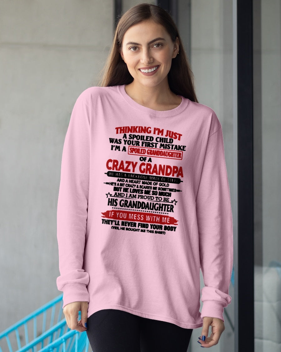 THINKING I’M JUST A SPOILED GRANDDAUGHTER OF A CRAZY GRANDPA - FROM GRANDPA - TRNN00 (SKU12-256-00)