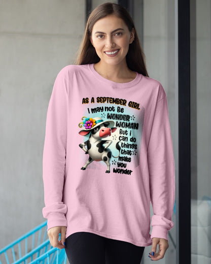 SEPTEMBER - I MAY NOT BE WONDER WOMAN - Birthday T Shirt For Woman - TRNN09 (SKU2603-163-09)