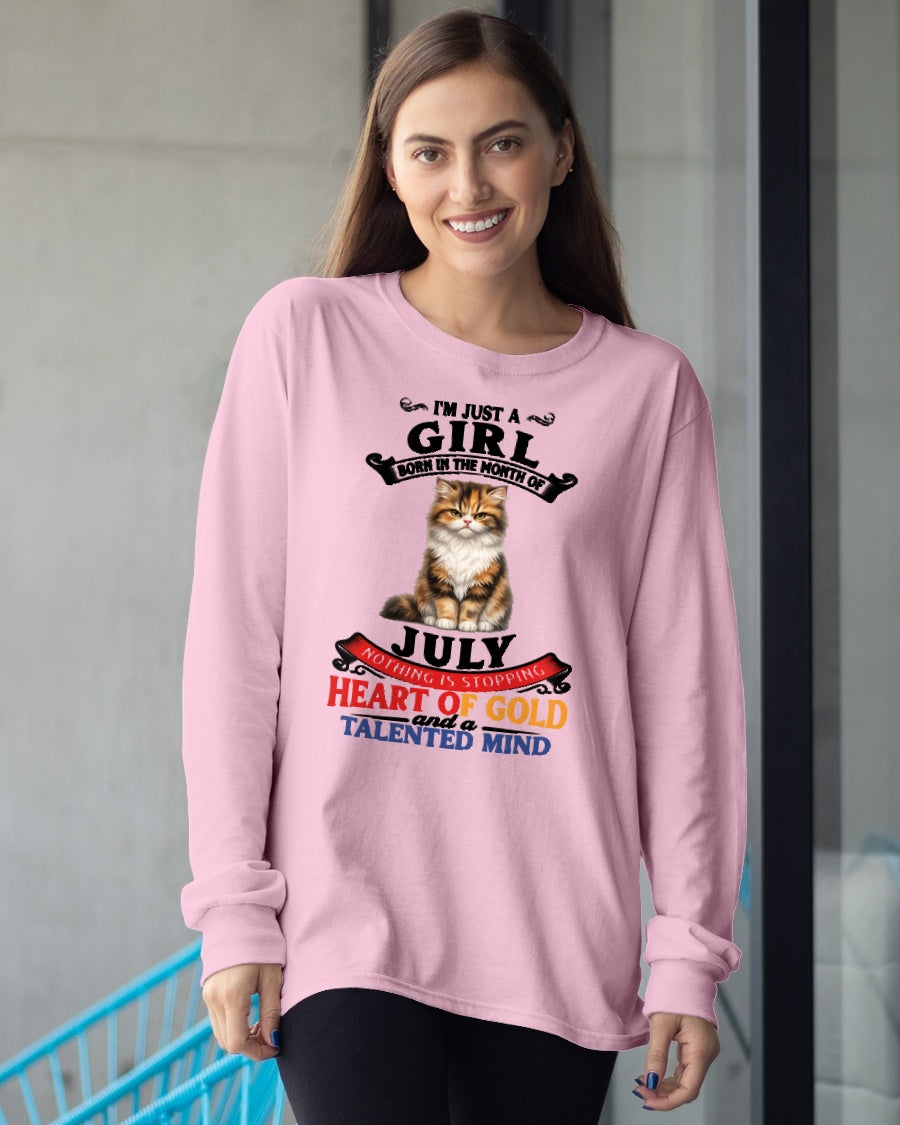 JULY - NOTHING IS STOPPING THIS FLAMING SOUL - Birthday T Shirt For Woman - TRNN07 (SKU2605-74-07)