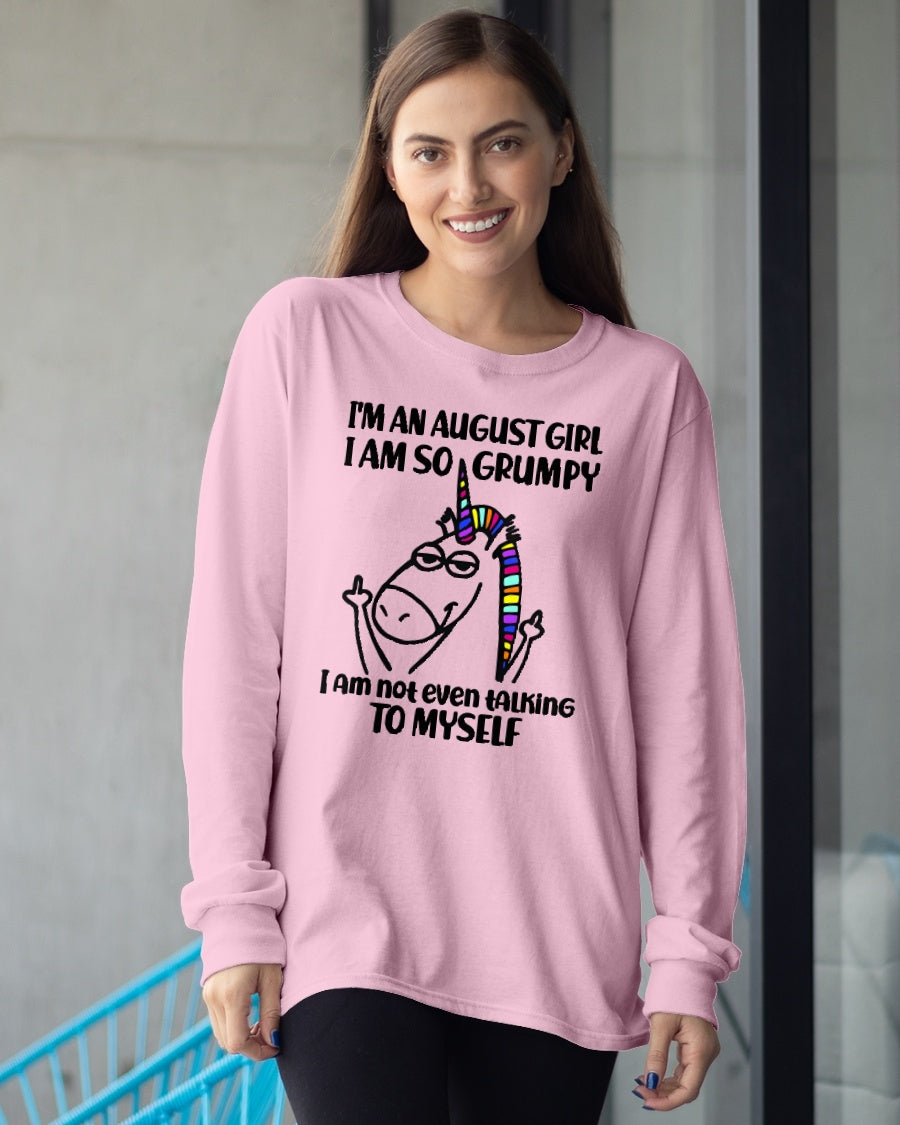 AUGUST GIRL - I'm So Grumpy I'm Not Even Talking To Myself - BIRTHDAY GIFT T-SHIRT FOR WOMEN - TRNN08 (SKU2603-33-08)