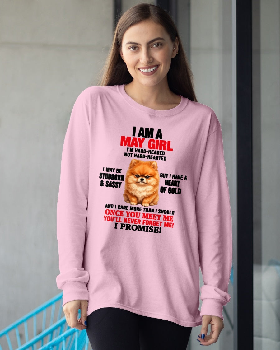 MAY - I'M HARD-HEADED NOT HARD-HEARTED - Birthday T Shirt For Woman - TRNN05 (SKU2604-230-05)