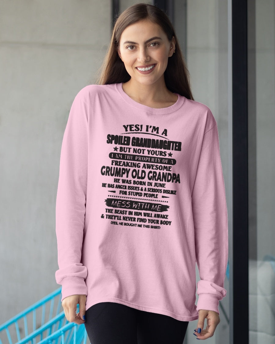JUNE - Spoiled Granddaughter of a Grumpy Grandpa Shirt – From Grandpa to Granddaughter TRNN06 (SKU07-130-06)